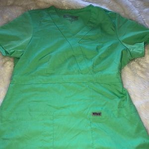 Green scrub top
